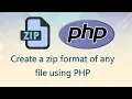 How to create a zip file using PHP