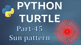 Create Sun Pattern with Python Turtle