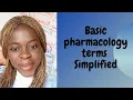 Basic pharmacology terms simplified 1