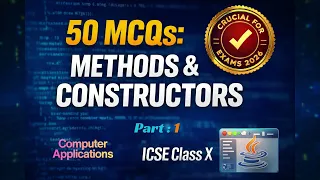 50 MCQs on Methods Constructors Part-1 Java MCQ