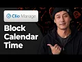 How to Block Time on Your Calendar in Clio Manage 2026 Step By Step Guide