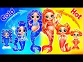 Download Lagu Mermaid Fire vs Ice LOL Sisters Growing Up / DIYs for Dolls