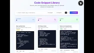 Code Snippet Library Demo for World s Largest Hackathon by Bolt new