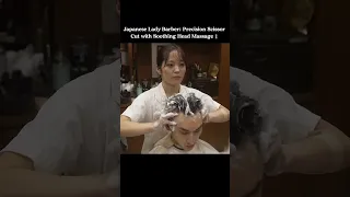 Relaxation And Precision From A Skilled Japanese Lady Barber Japanesebarber Asmr Asmrhaircut 