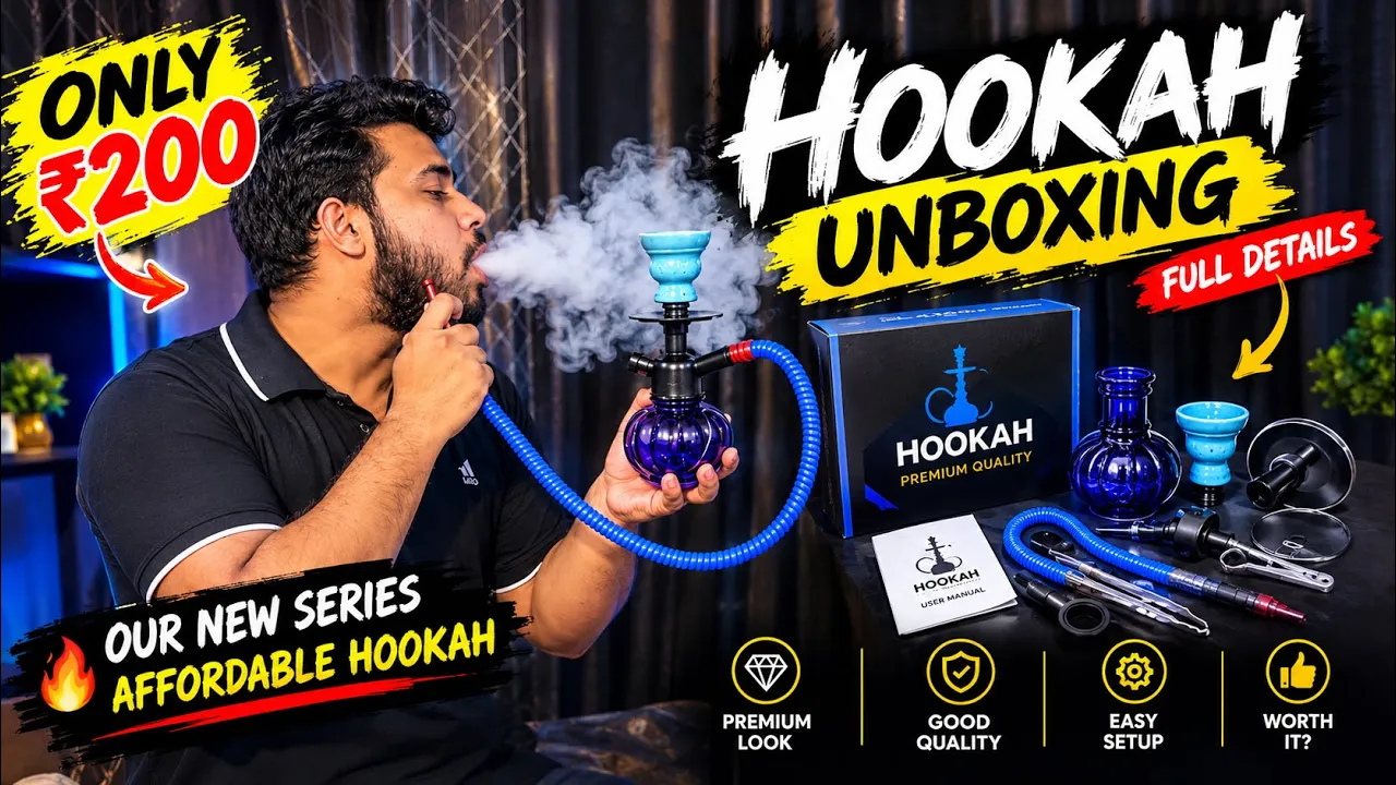 Only ₹200?! 😱 Hookah Unboxing | Every Part Explained #youtube #india