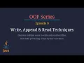 Java File Read Write Tutorial OOP 9 0