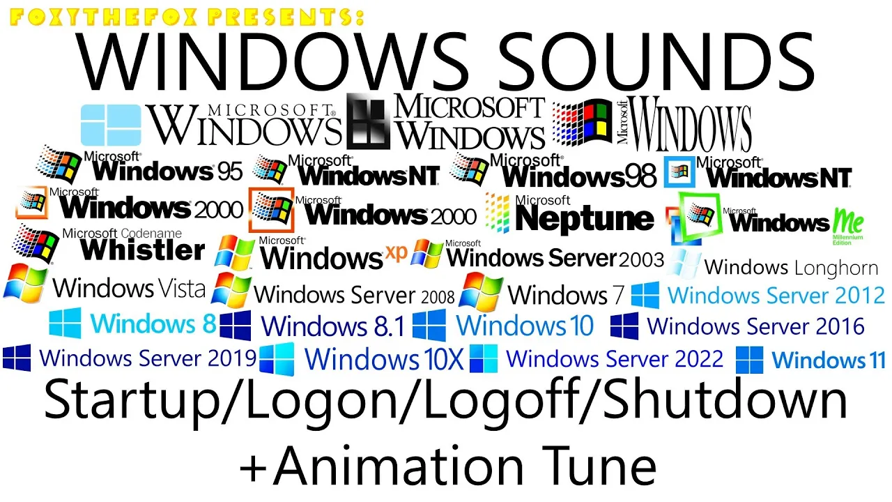 Evolution of Windows Sounds [STARTUP/LOGON/LOGOFF/SHUTDOWN] + Betas