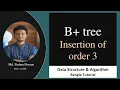 B tree insertion of Order 3 Data Structure Bangla Tutorial