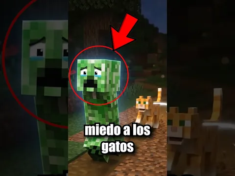 ¿Por qué los Creepers le tienen miedo a los gatos? 😨 #minecraft #shorts