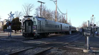 New Jersey Transit NJCL train arriving at Bay Head station with ALP 45A