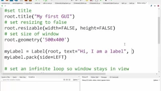 Tkinter - adding a label