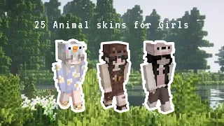 25 Minecraft Animal skins for Girls l download links in the description l