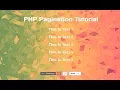 Simple Pagination Using PHP And MYSQL