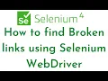 How to find Broken links using Selenium WebDriver Selenium Broken Links Selenium Tutorials