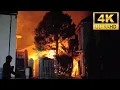 Garden EXPLOSION Sparks Huge House Fire Epic 4K Footage Firefighters In Action Yorkshire UK