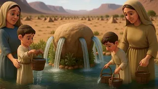 פרשת חוקת סיפור הפרשה השבועי מאויר על ידי AI 