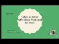Self-Esteem Worksheet for Teens Values in Action Build Confidence Through Small Step