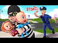 Download Lagu POLICE CHASE THIEF - Police Officer Song | Police Cartoon | Nursery Rhymes \u0026 Kids Song