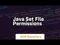 java set file permissions