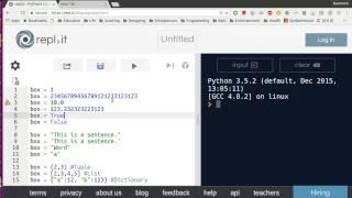 One Minute Python 003 - Data Types in Python No Installation Required