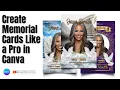 How to Create a Memorial Funeral Card in Canva Step-by-Step Design Tutorial