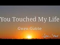 You Touched My Life (Lyrics) Gwen Guthrie @lyricsstreet5409 #lyrics #pop #youtouchedmylife #80s
