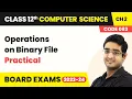 Class 12 NCERT Computer Science Chapter 2 Operations on Binary File CBSE 2025-26