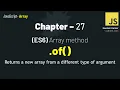 JavaScript - 27 When to Use Array of vs new Array