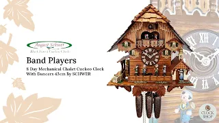 Band Players 8 Day Mechanical Chalet Cuckoo Clock With Dancers 43cm By August Schwer