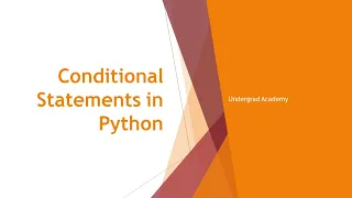 Conditional Statements in Python if else elif Python Programming Lesson 3 Undergrad Academy