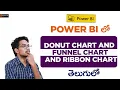 Donut Chart and Funnel Chart Ribbon Chart Power in Telugu Powerbi Charts