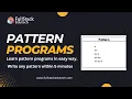 Stars Triangle Pattern Pattern Programs FullStack Edutech