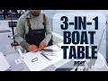 The Ultimate 3-in-1 Boat Table - Fish Prep Grill Station More