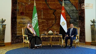 مشاهد من استقبال الرئيس السيسي لولي العهد السعودي الأمير محمد بن سلمان دندنها