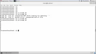 Linux - Break statement