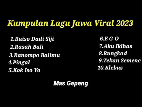 Download MP3 LAGU JAWA TERBARU 2023 (FULL ALBUM + SLOWED) |Mas Gepeng