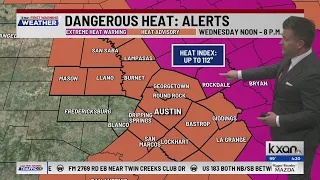 Hottest temperatures of 2026 so far arrive Wednesday KXAN forecast July 21