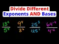 Dividing Exponents with Different Powers AND Bases Eat Pi