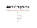 Java Pattern Numeric Diamond Part 1