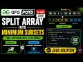 Split Array into Minimum Subsets GFG POTD 29 July 2026 O N HashSet Approach Java