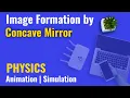 IMAGE FORMATION BY CONCAVE MIRROR XI SCIENCE RAY OPTICS ANIMATION SIMULATION