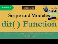 module basics dir function in hindi