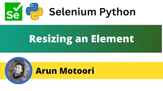 Resizing an element using Selenium Python Selenium Python