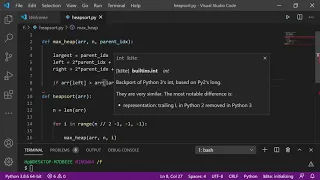 Heap Sort Algorithm Python implementation VS code