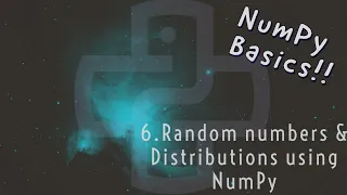 Random numbers using numpy and Distributions Python