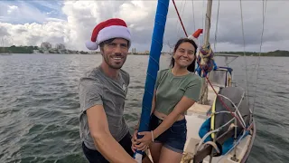 Christmas Party with Sexy Latina on my Small Sailboat
