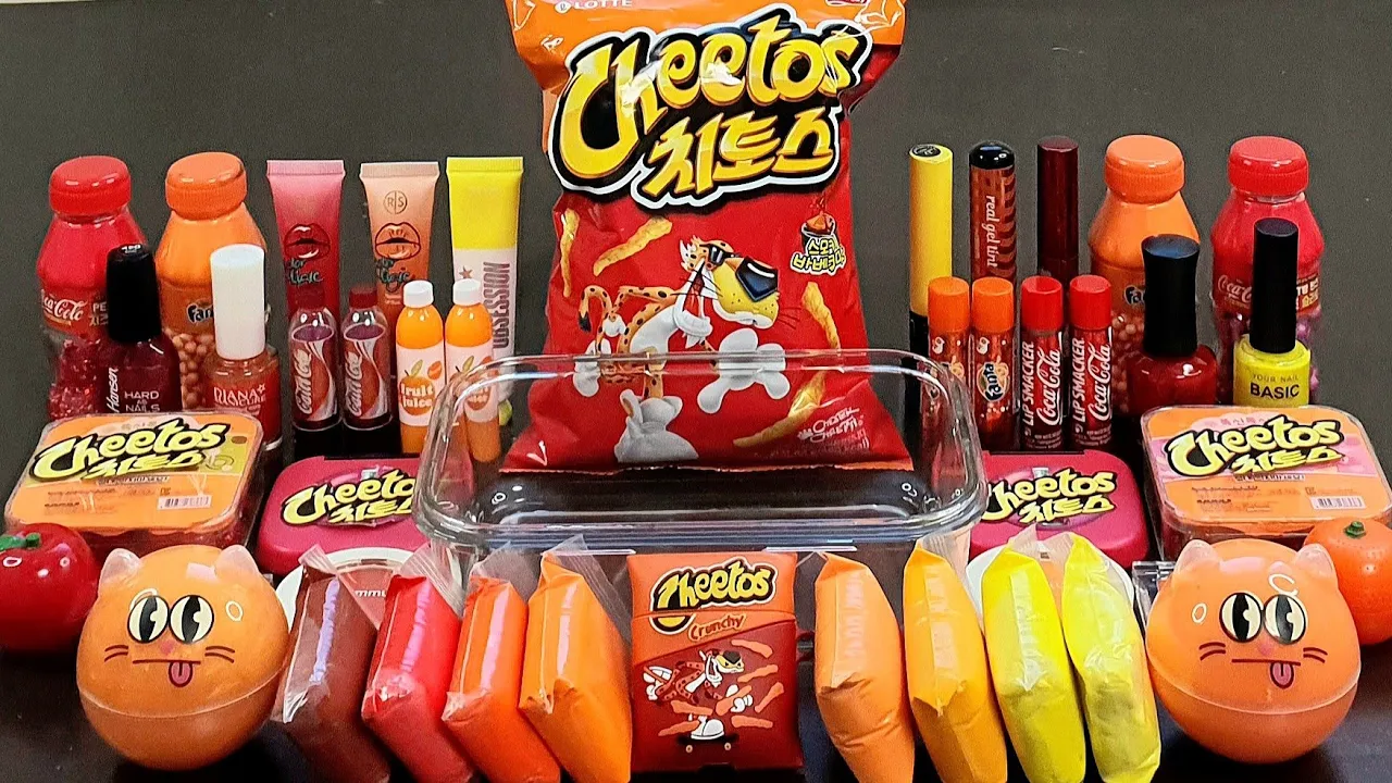 CHEETOS Slime Mixing Random Into Slime! Satisfying Slime Video ASMR