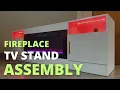 Lemberi Fireplace TV Stand with 36 inch Fireplace Up to 80 TVs Assembly Alazik TV Stand up to 80