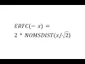 ERFC vs NORMSDIST Complementary Error Function Normal Distribution LINEST Polynomial Regression