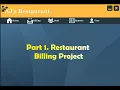Java Project Tutorials Part 1 Restaurant Billing System Project in java